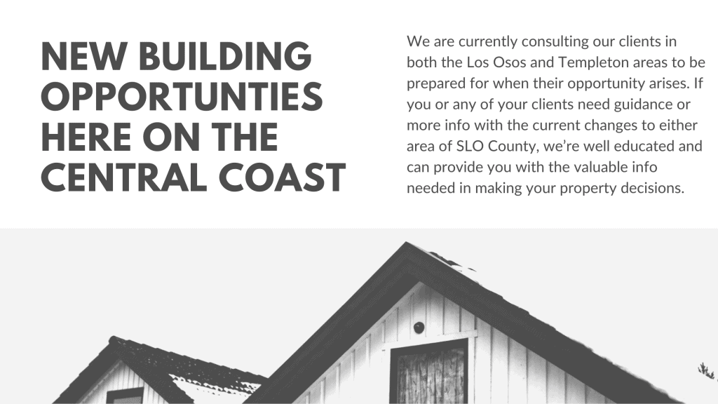 Building opportunities on the Central Coast for new developments and investments.